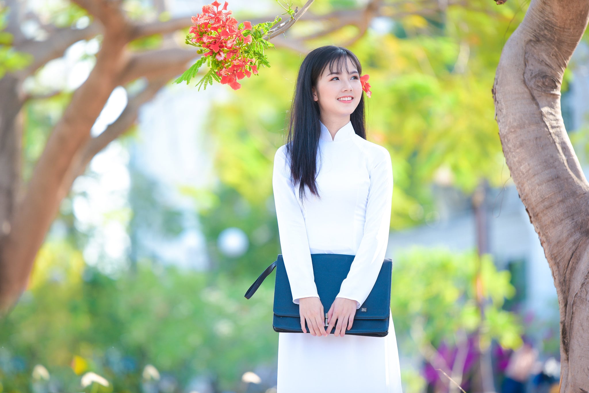 Ao dai hoa phuong 8